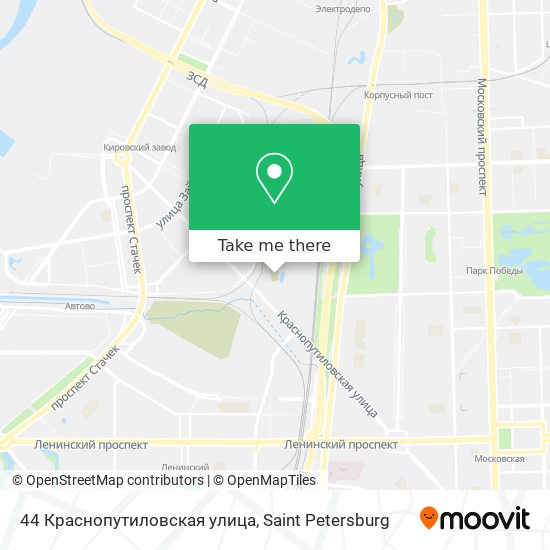44 Краснопутиловская улица map