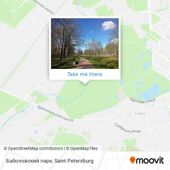 Баболовский парк map