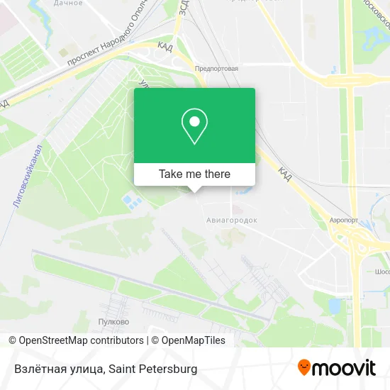 Взлётная улица map