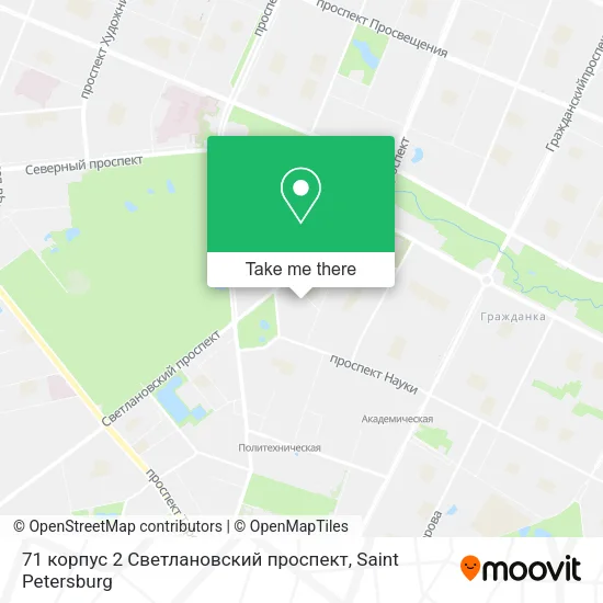71 корпус 2 Светлановский проспект map