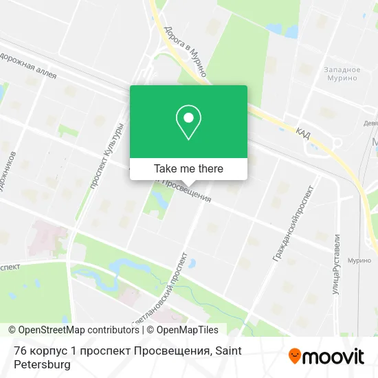 76 корпус 1 проспект Просвещения map
