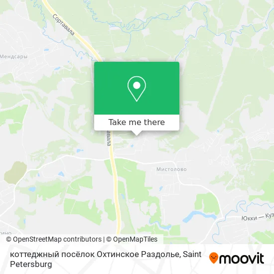 коттеджный посёлок Охтинское Раздолье map