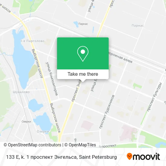 133 E, k. 1 проспект Энгельса map