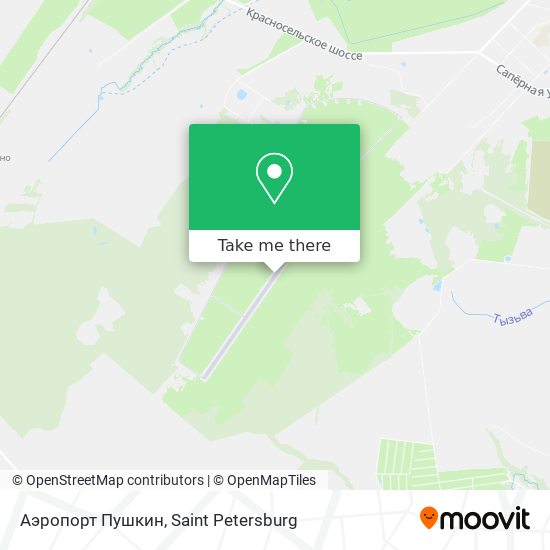 Аэропорт Пушкин map