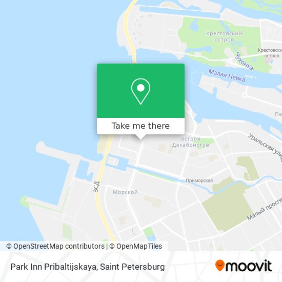 Park Inn Pribaltijskaya map