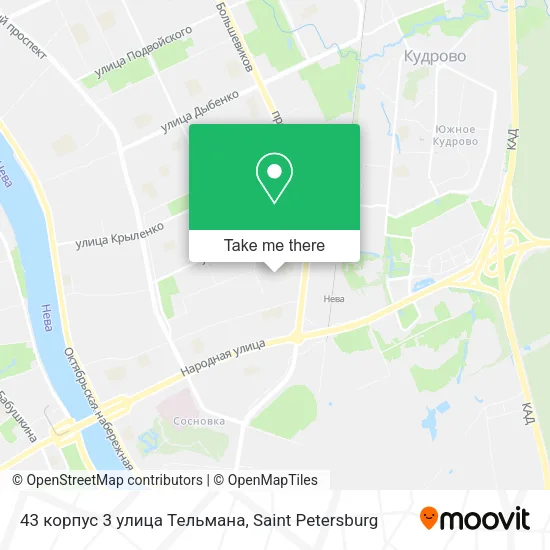 43 корпус 3 улица Тельмана map