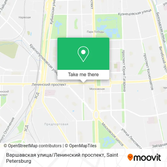 Варшавская улица / Ленинский проспект map