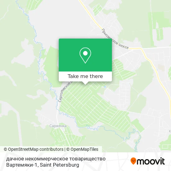 дачное некоммерческое товарищество Вартемяки-1 map