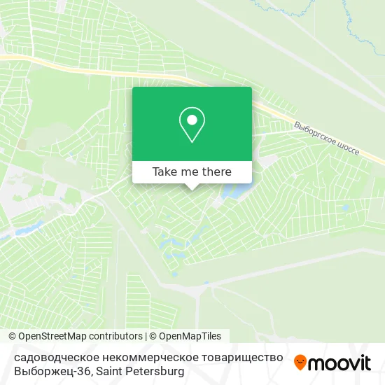 садоводческое некоммерческое товарищество Выборжец-36 map