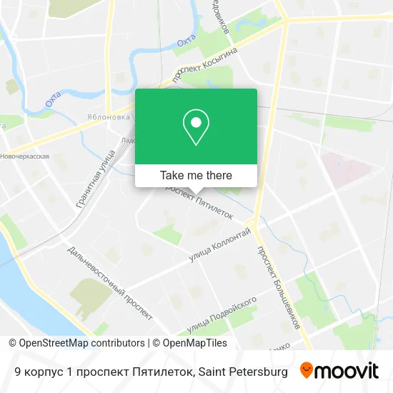 9 корпус 1 проспект Пятилеток map