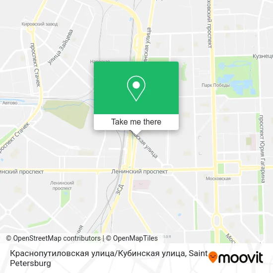 Краснопутиловская улица / Кубинская улица map