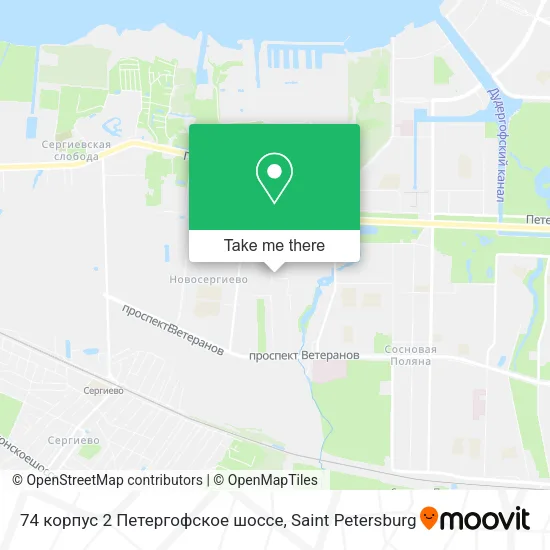 74 корпус 2 Петергофское шоссе map