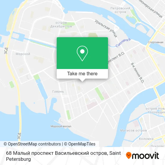 68 Малый проспект Васильевский остров map