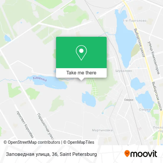 Заповедная улица, 36 map