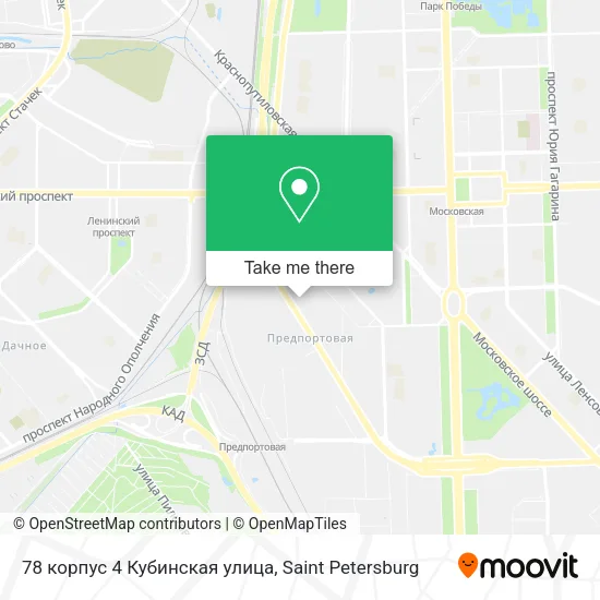 78 корпус 4 Кубинская улица map
