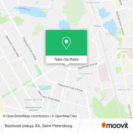 Вербная улица, 8А map