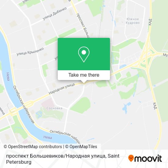 проспект Большевиков / Народная улица map