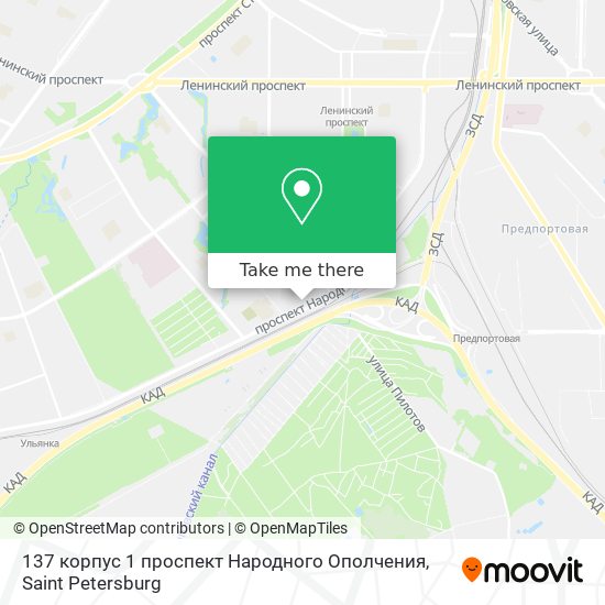 137 корпус 1 проспект Народного Ополчения map