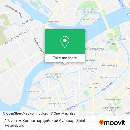 17, лит.А Конногвардейский бульвар map