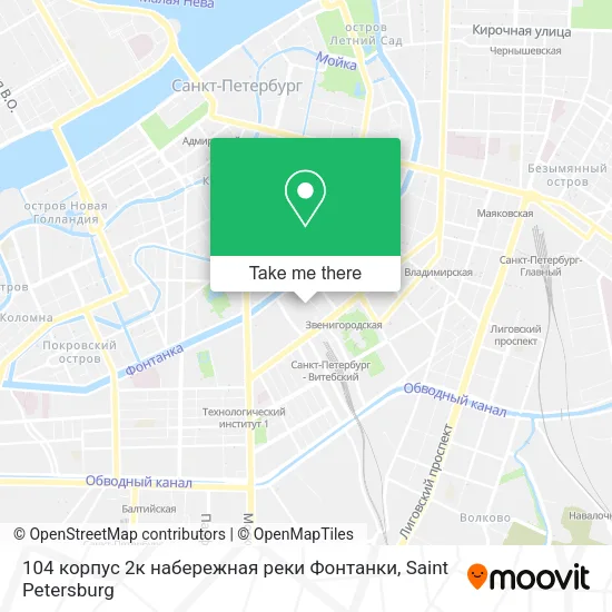 104 корпус 2к набережная реки Фонтанки map