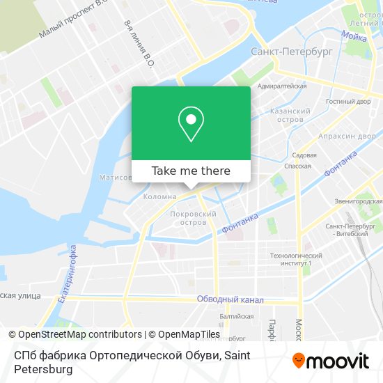 СПб фабрика Ортопедической Обуви map