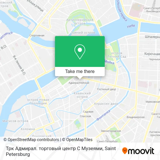 Трк Адмирал. торговый центр С Музеями map