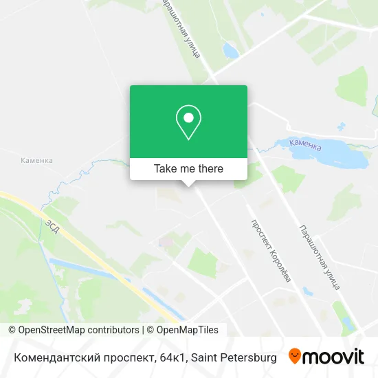 Комендантский проспект, 64к1 map