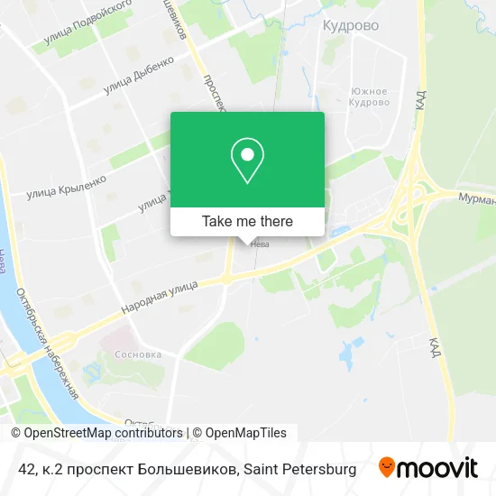 42, к.2 проспект Большевиков map