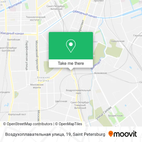 Воздухоплавательная улица, 19 map