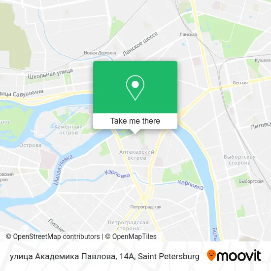 улица Академика Павлова, 14А map