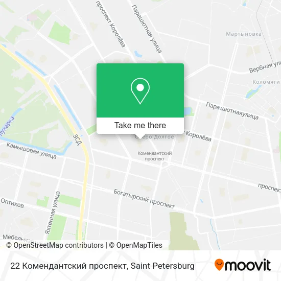 22 Комендантский проспект map