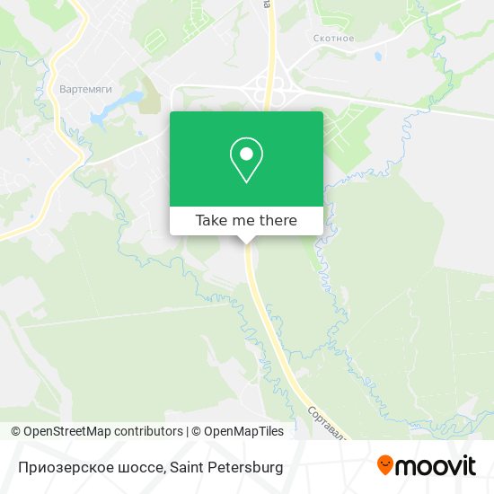 Приозерское шоссе map