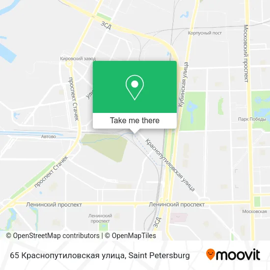 65 Краснопутиловская улица map