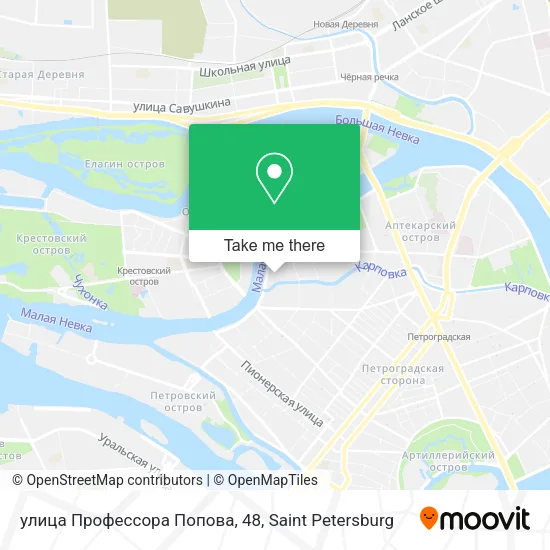 улица Профессора Попова, 48 map