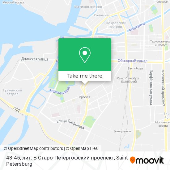 43-45, лит. Б Старо-Петергофский проспект map
