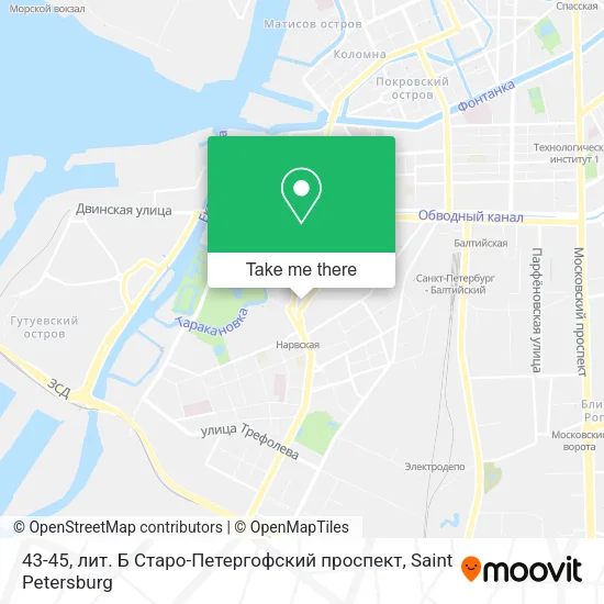 43-45, лит. Б Старо-Петергофский проспект map