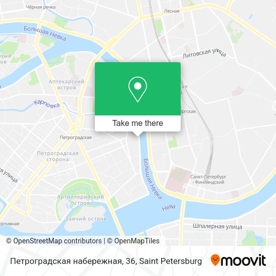 Петроградская набережная, 36 map