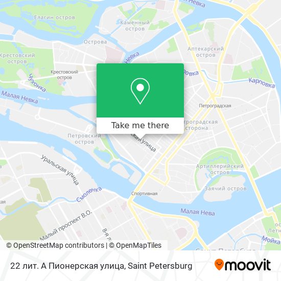 22 лит. А Пионерская улица map