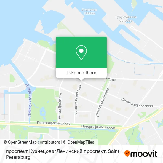 проспект Кузнецова / Ленинский проспект map