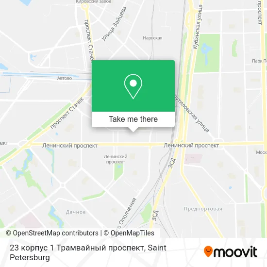 23 корпус 1 Трамвайный проспект map