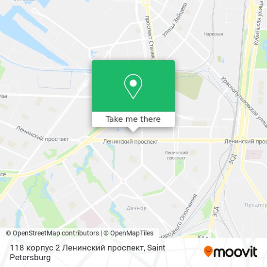 118 корпус 2 Ленинский проспект map