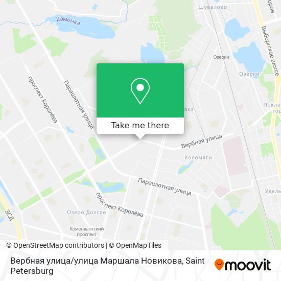 Вербная улица / улица Маршала Новикова map