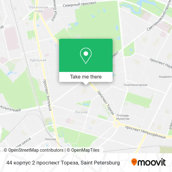 44 корпус 2 проспект Тореза map