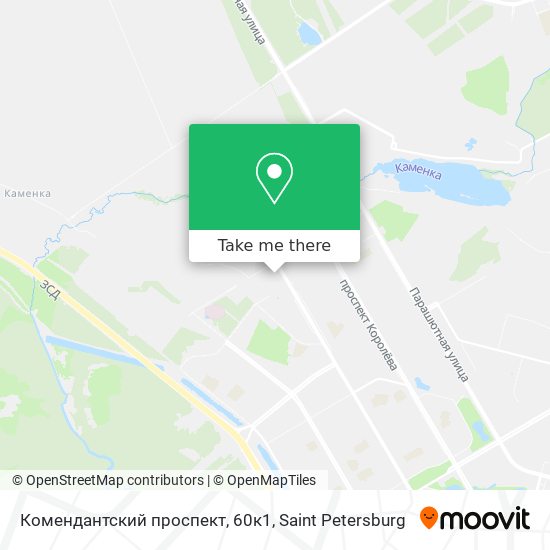 Комендантский проспект, 60к1 map
