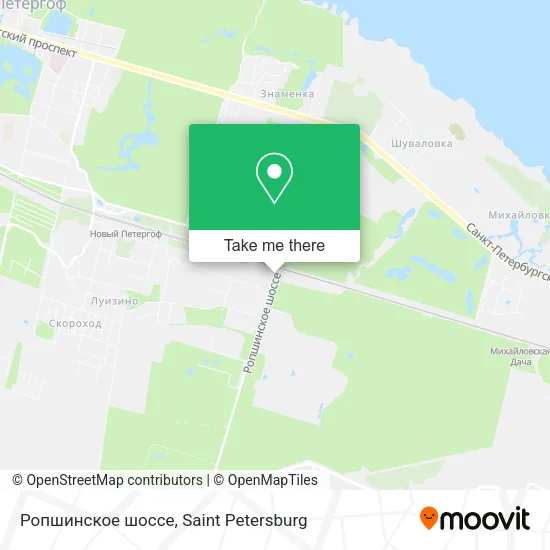 Ропшинское шоссе map