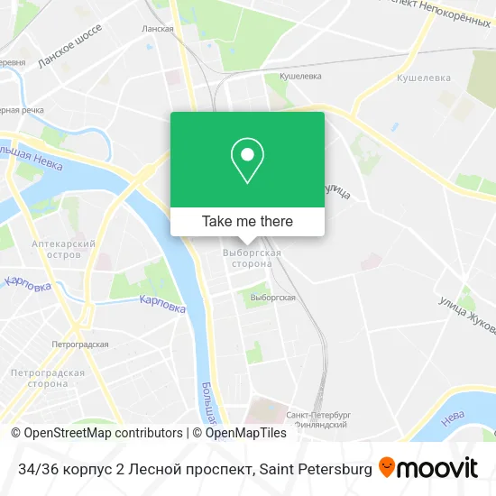 34/36 корпус 2 Лесной проспект map