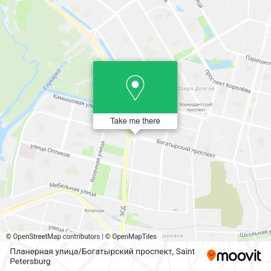 Планерная улица / Богатырский проспект map