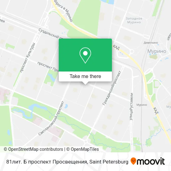 81лит. Б проспект Просвещения map