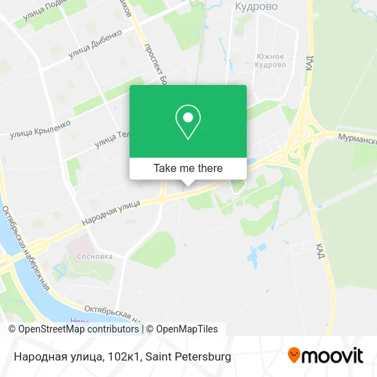 Народная улица, 102к1 map