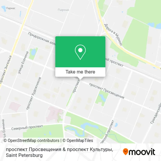 проспект Просвещения & проспект Культуры map
